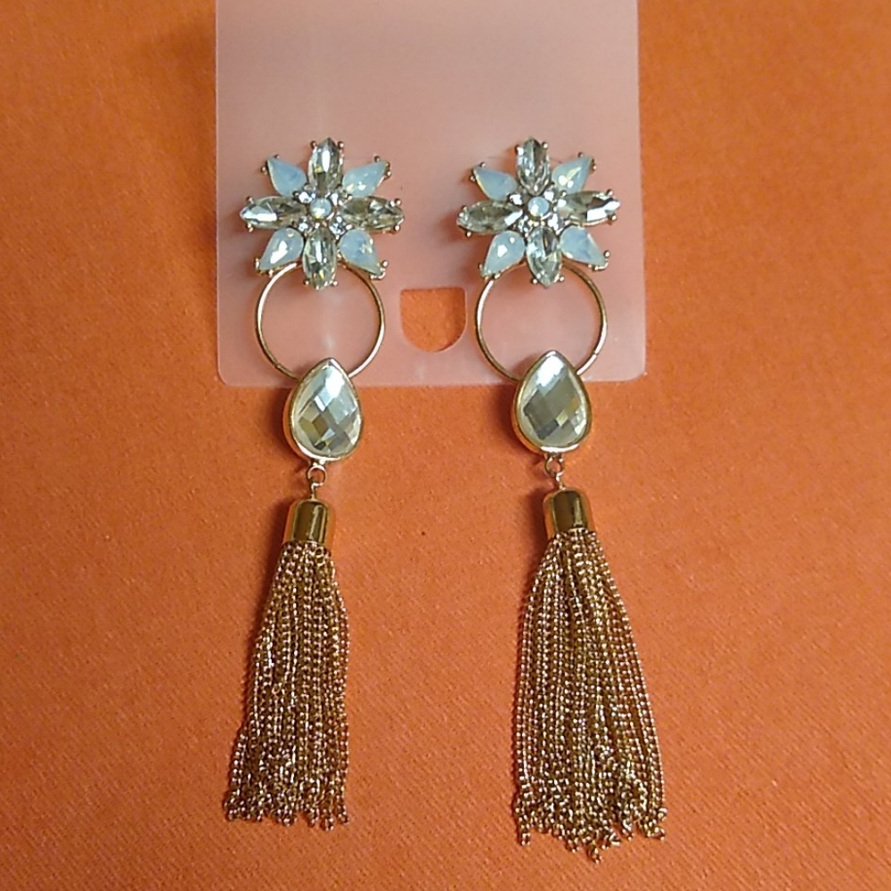 😻 3 For $15 Blingy Rose Gold Chain Tassels
